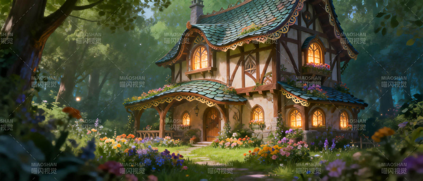 森林童话小屋图片