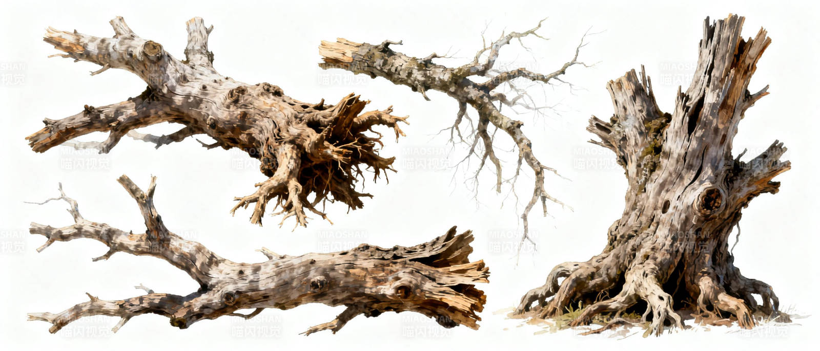 枯木形态展示图片