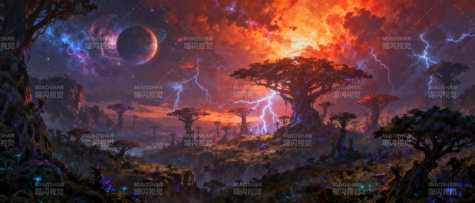 异星风暴夜图片