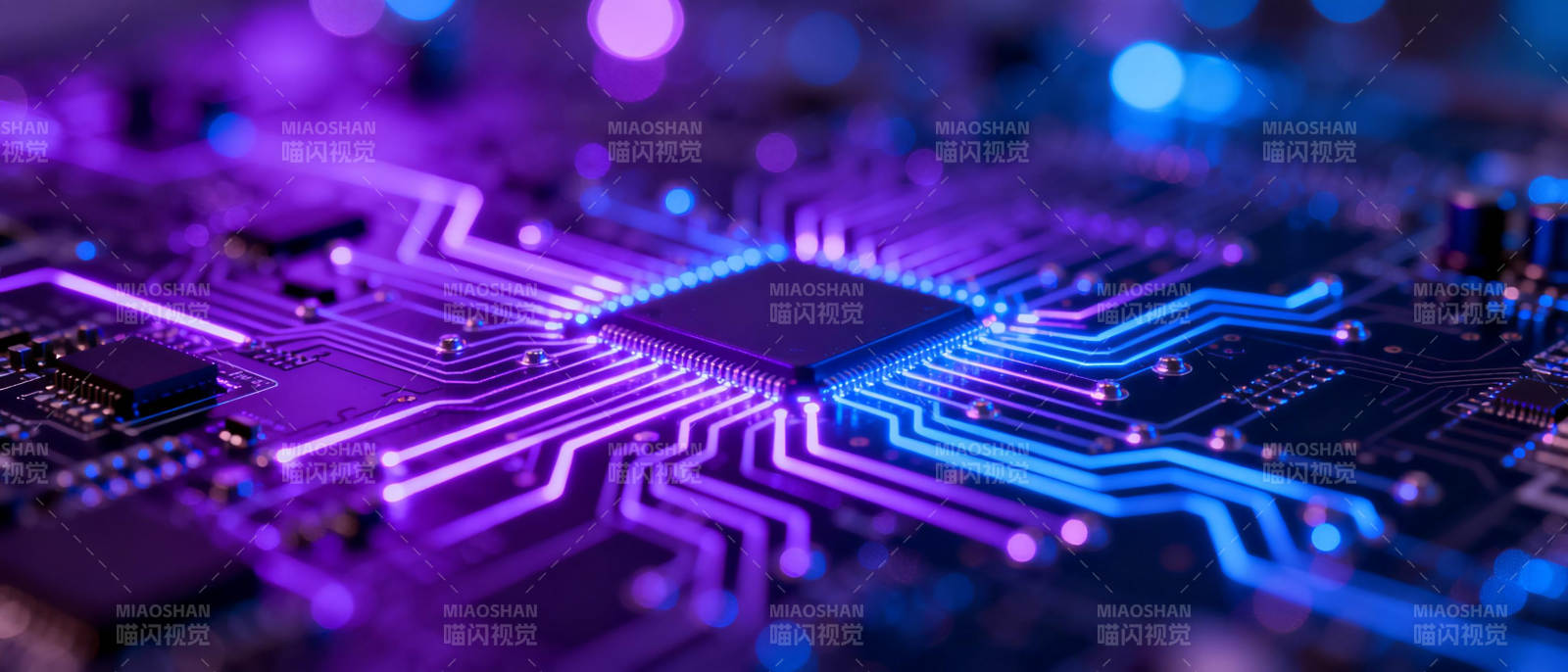 芯片电路光效图图片