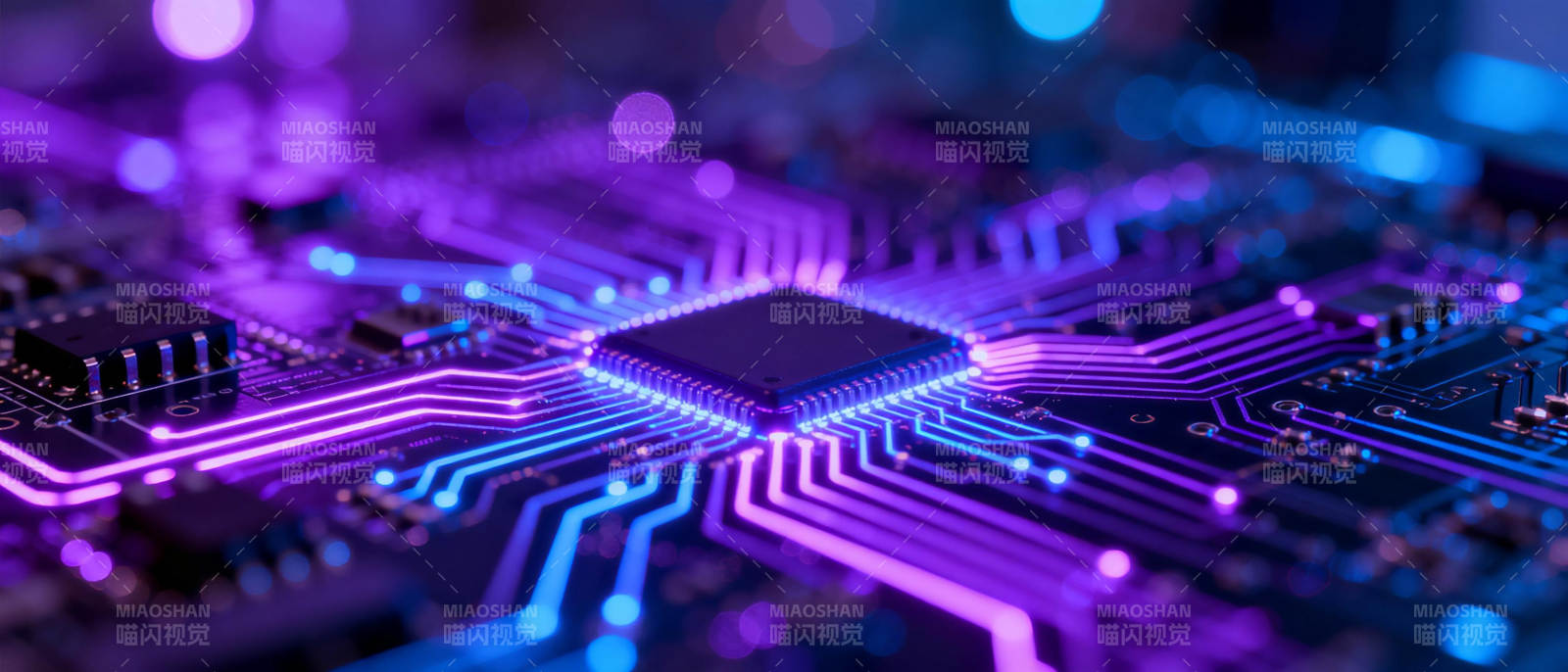 芯片电路光效图图片