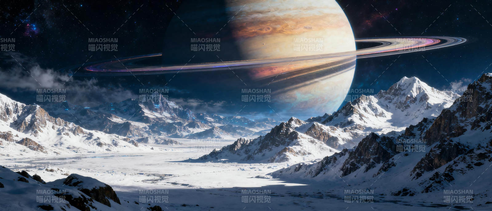 冰原上的行星奇景图片