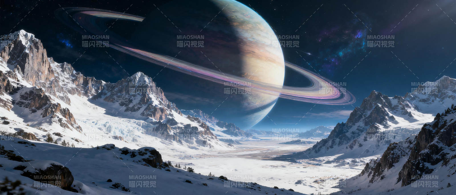 冰原上的环行星图片