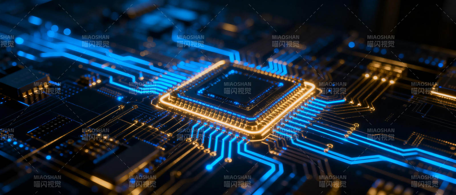芯片电路光效图图片