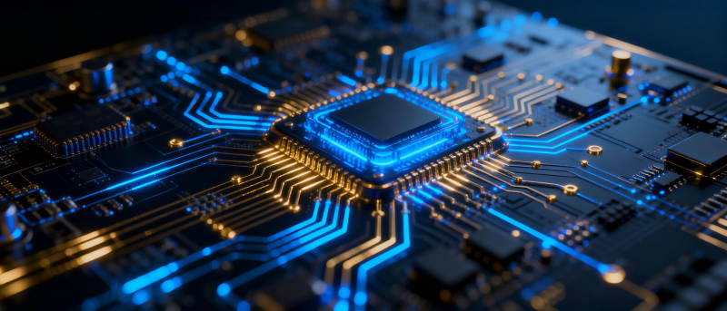 芯片电路发光图图片