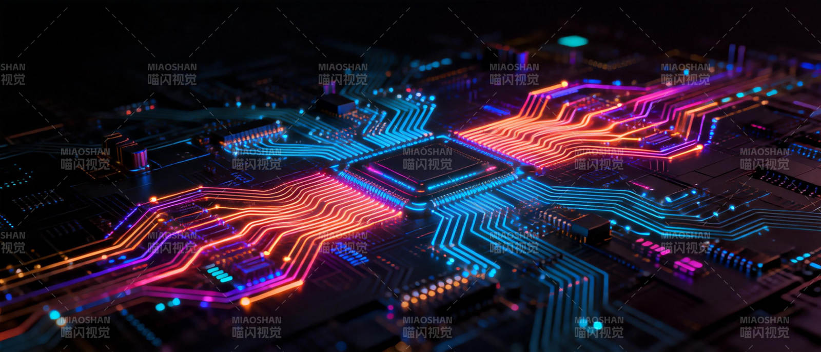 霓虹电路未来科技图片