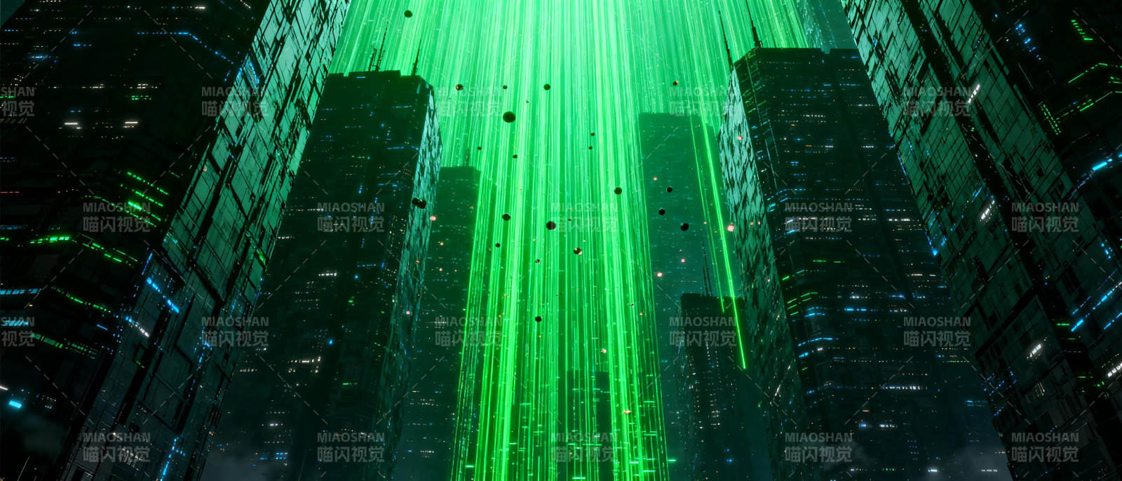 霓虹都市夜景图片