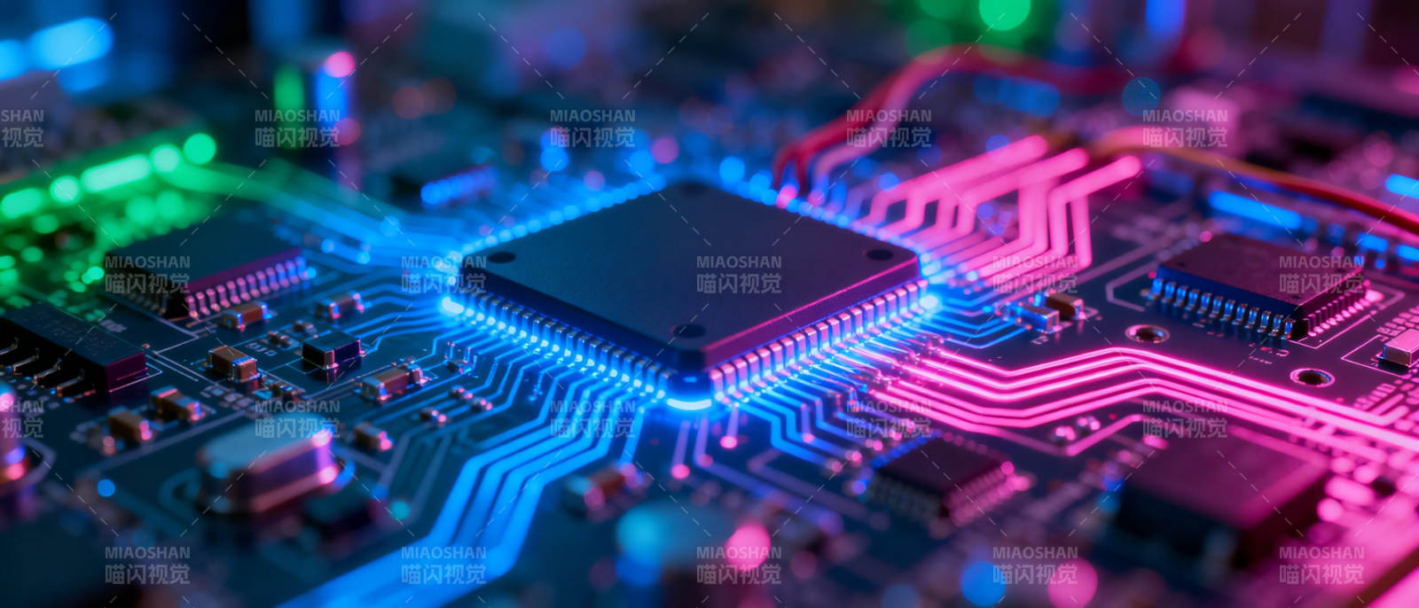 霓虹电路芯光图片