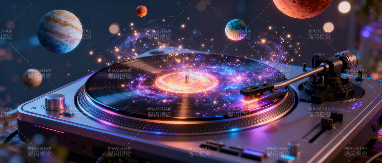 宇宙唱片旋转图片