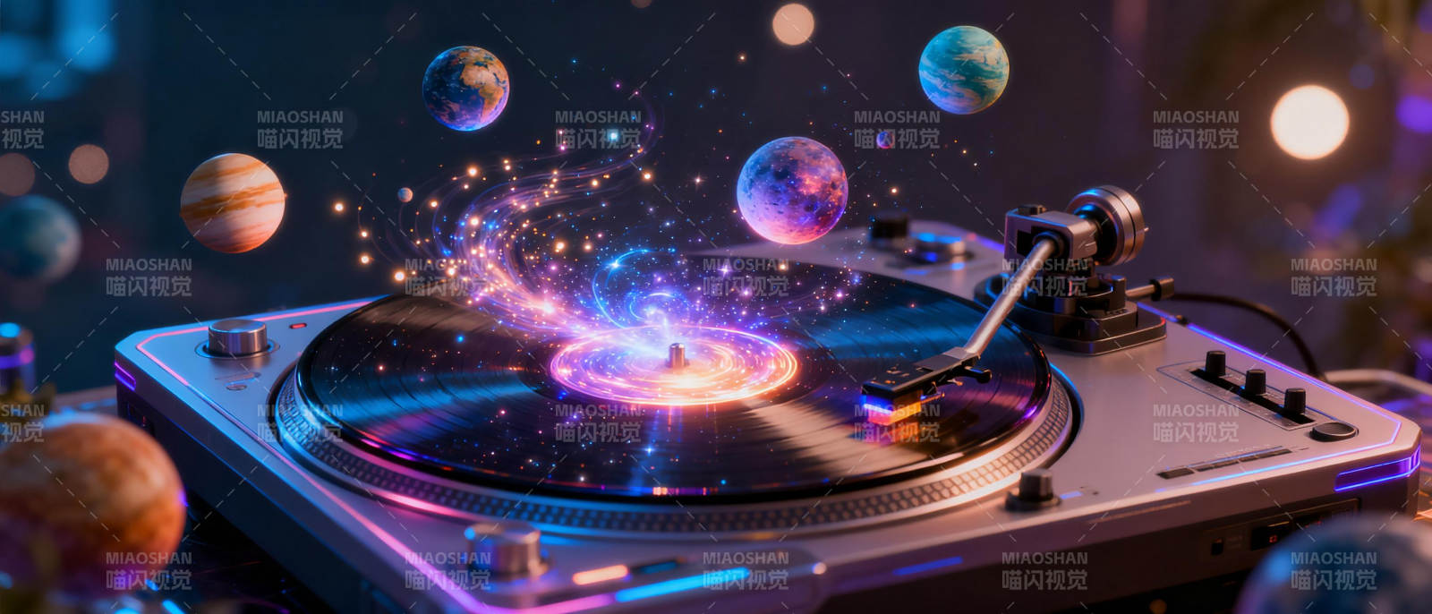宇宙唱片旋转图片
