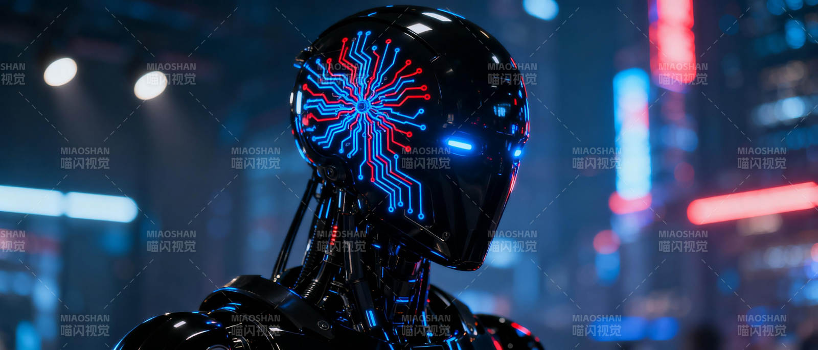 赛博战士夜行图片