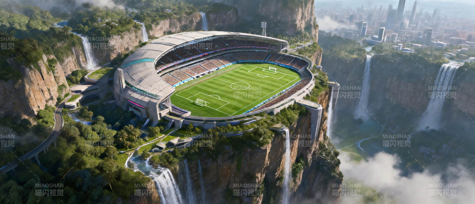 悬崖上的梦幻球场图片