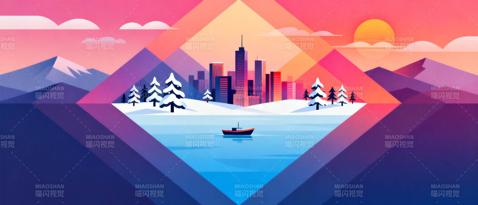 冬日城市风光图片