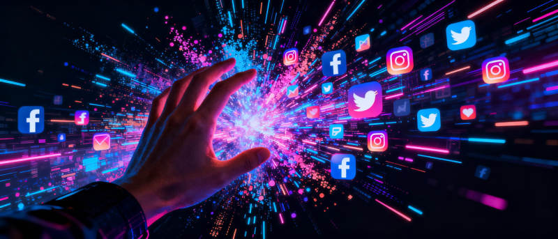 数字社交之手图片