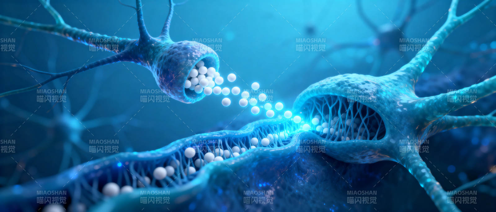 神经元传递信号图片