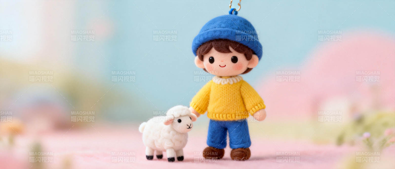 小羊与男孩的温馨时光图片