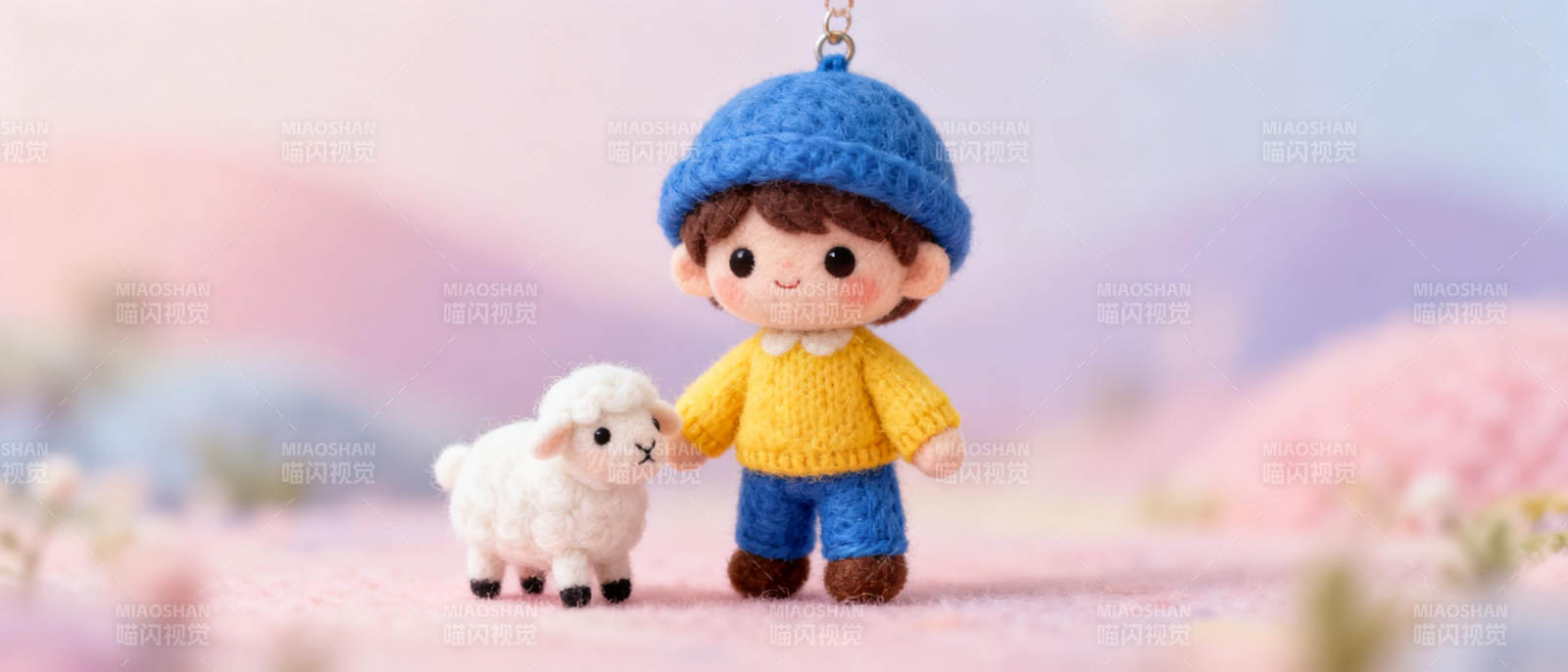 小羊与男孩的温馨时刻图片