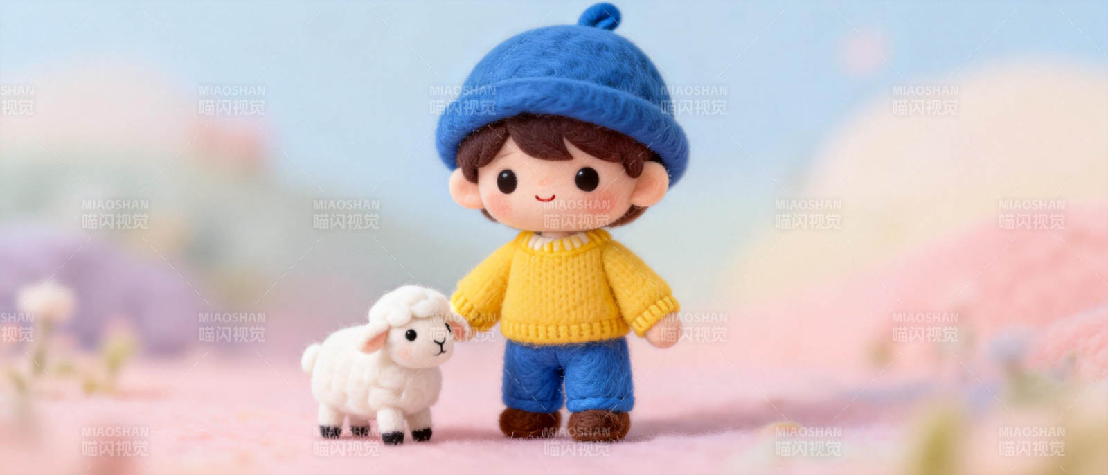 小羊与男孩的温馨时光图片