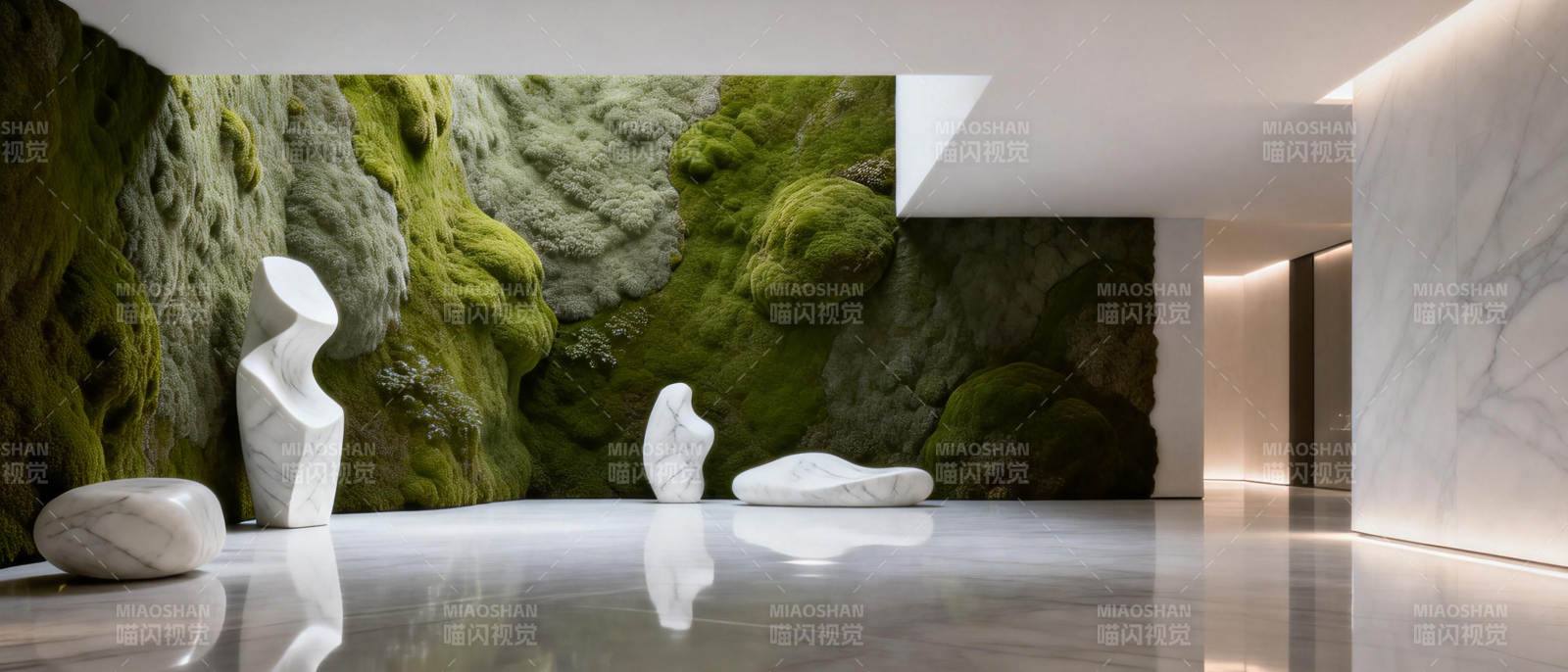 绿意盎然的现代空间图片