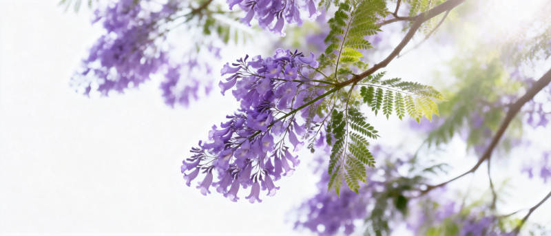 紫藤花开枝头图片