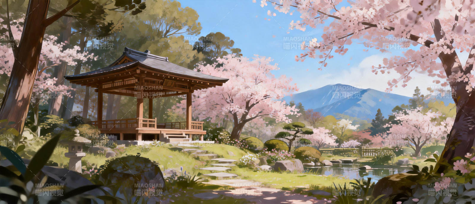 樱花亭畔春意浓图片