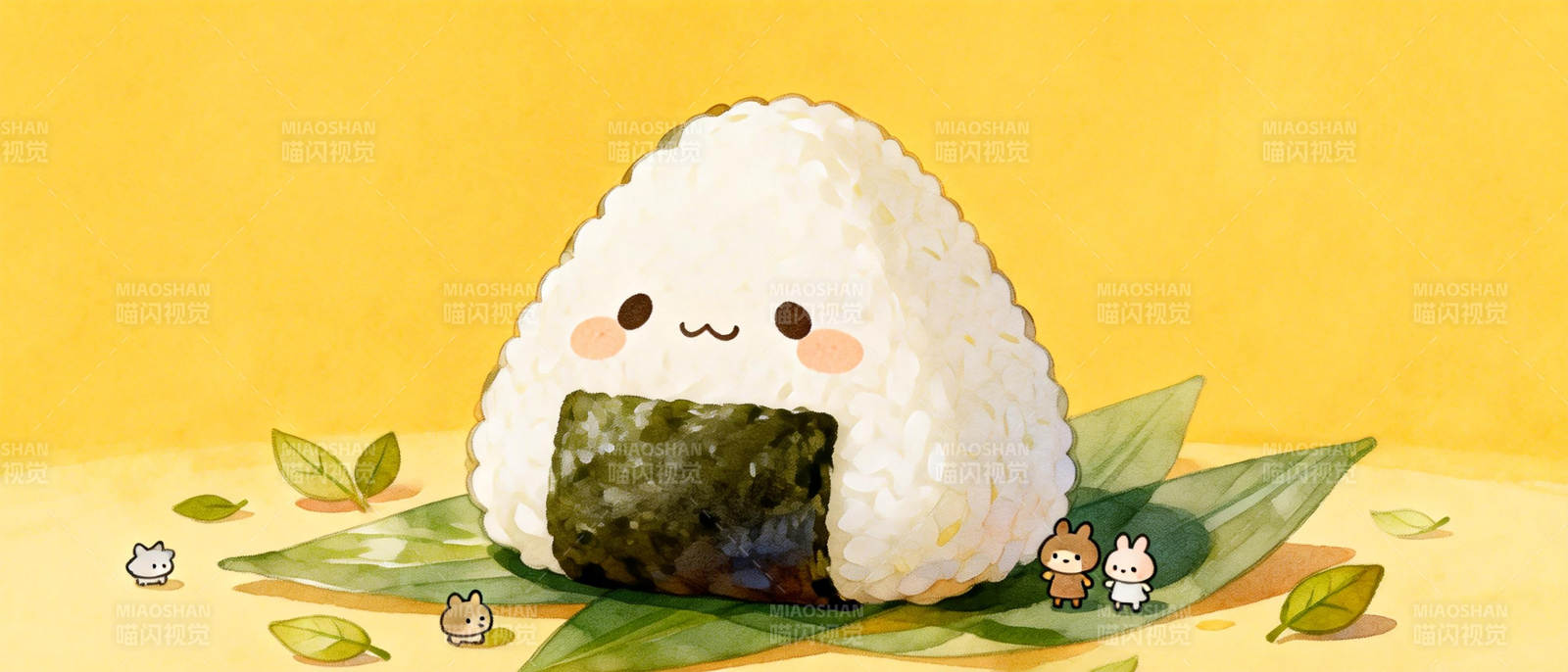 可爱饭团小动物图片