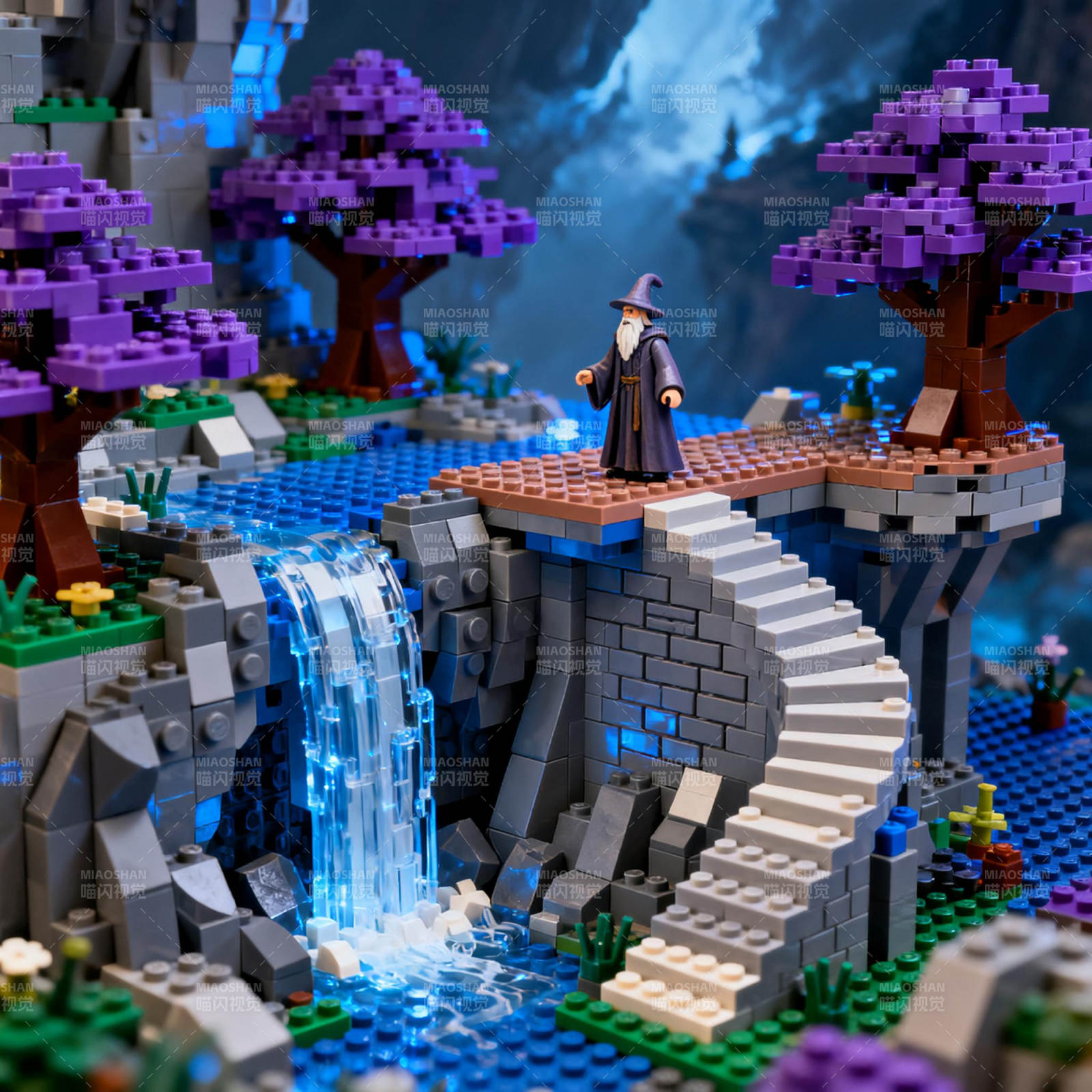 乐高魔法森林瀑布图片