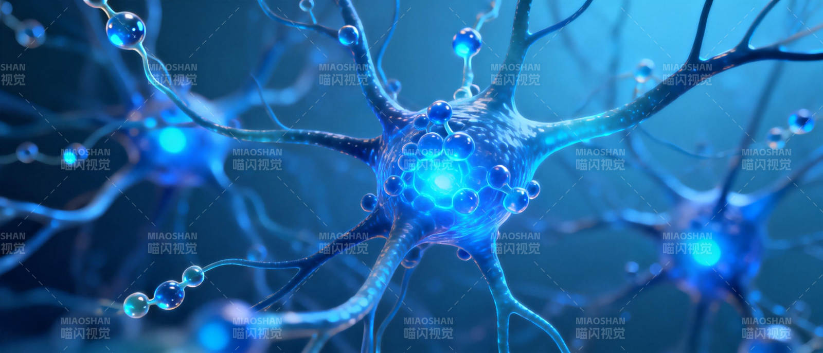 神经元发光图图片