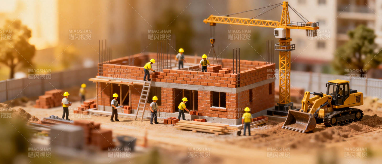 建筑工地模型场景图片