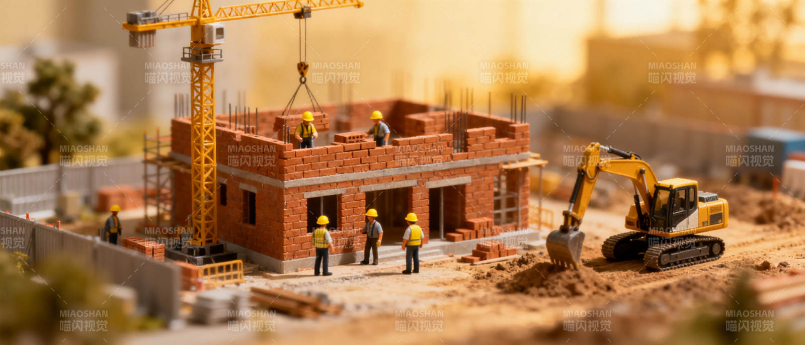 建筑工地模型场景图片