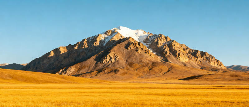 雪山草原风光图片