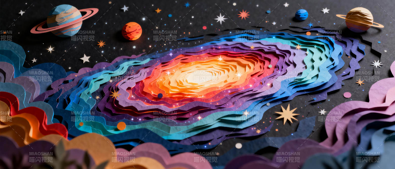 星河璀璨宇宙梦图片