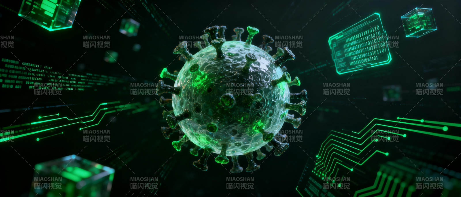 病毒与科技交织图片