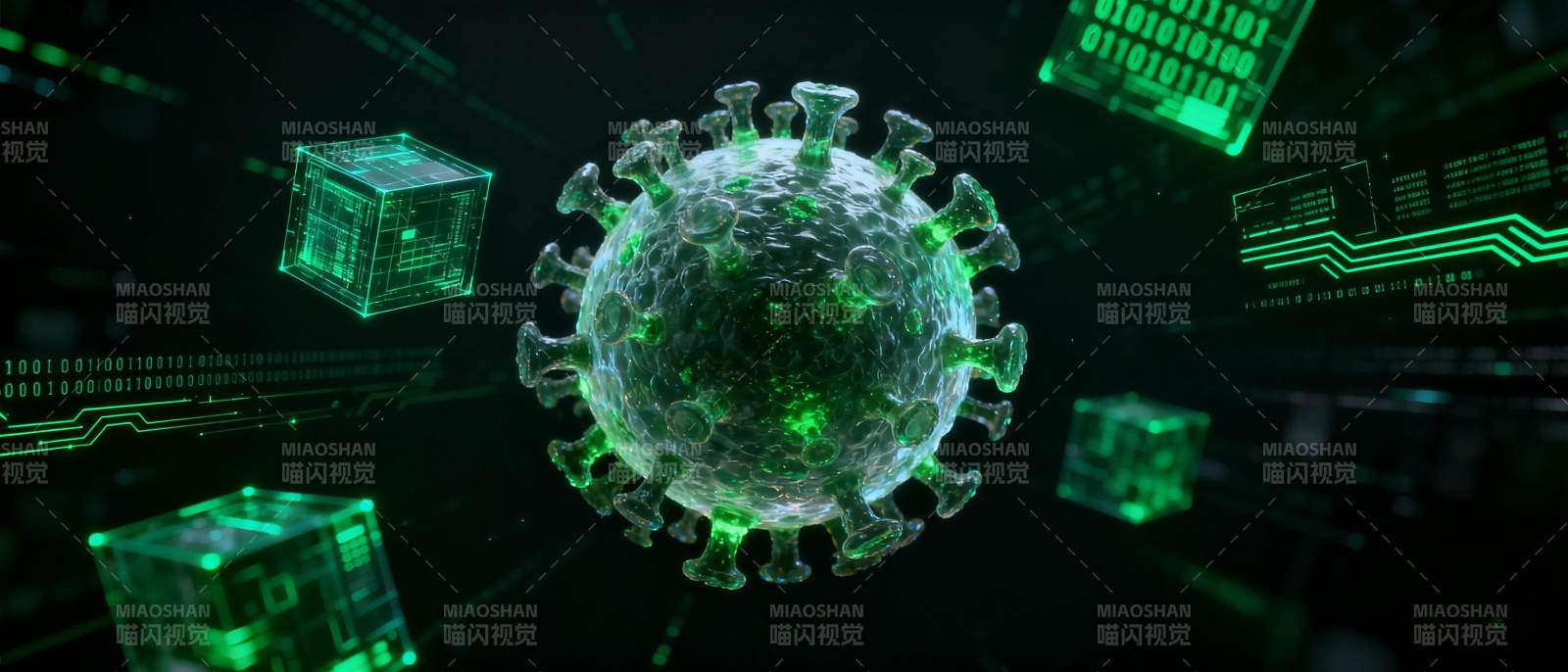 病毒数字世界图片