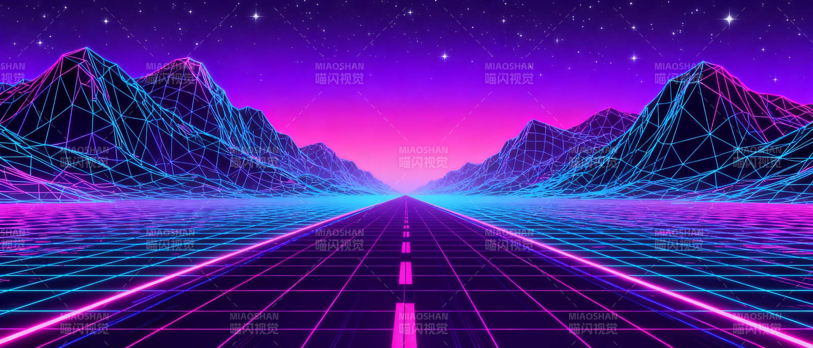 霓虹公路梦境图片