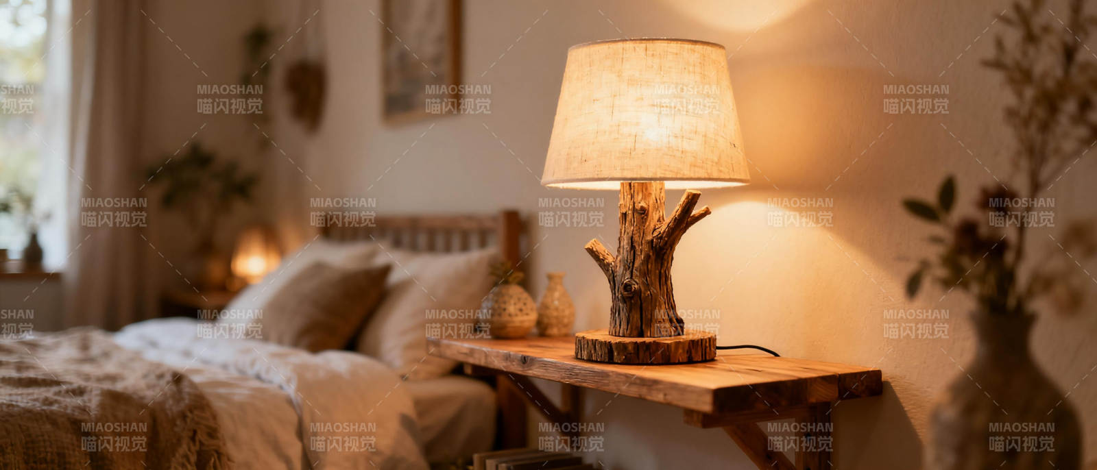 温馨卧室夜景图片