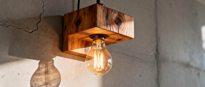 木质灯饰温暖光图片