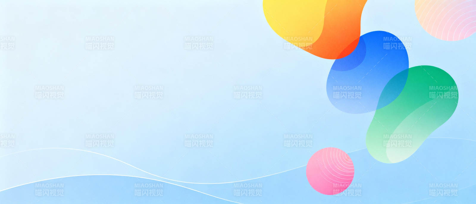 彩色气泡飘浮图片