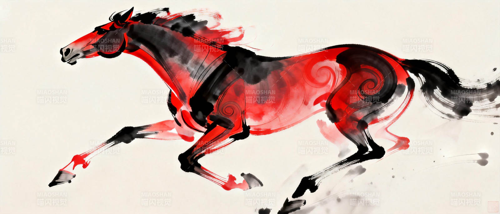 奔马图图片