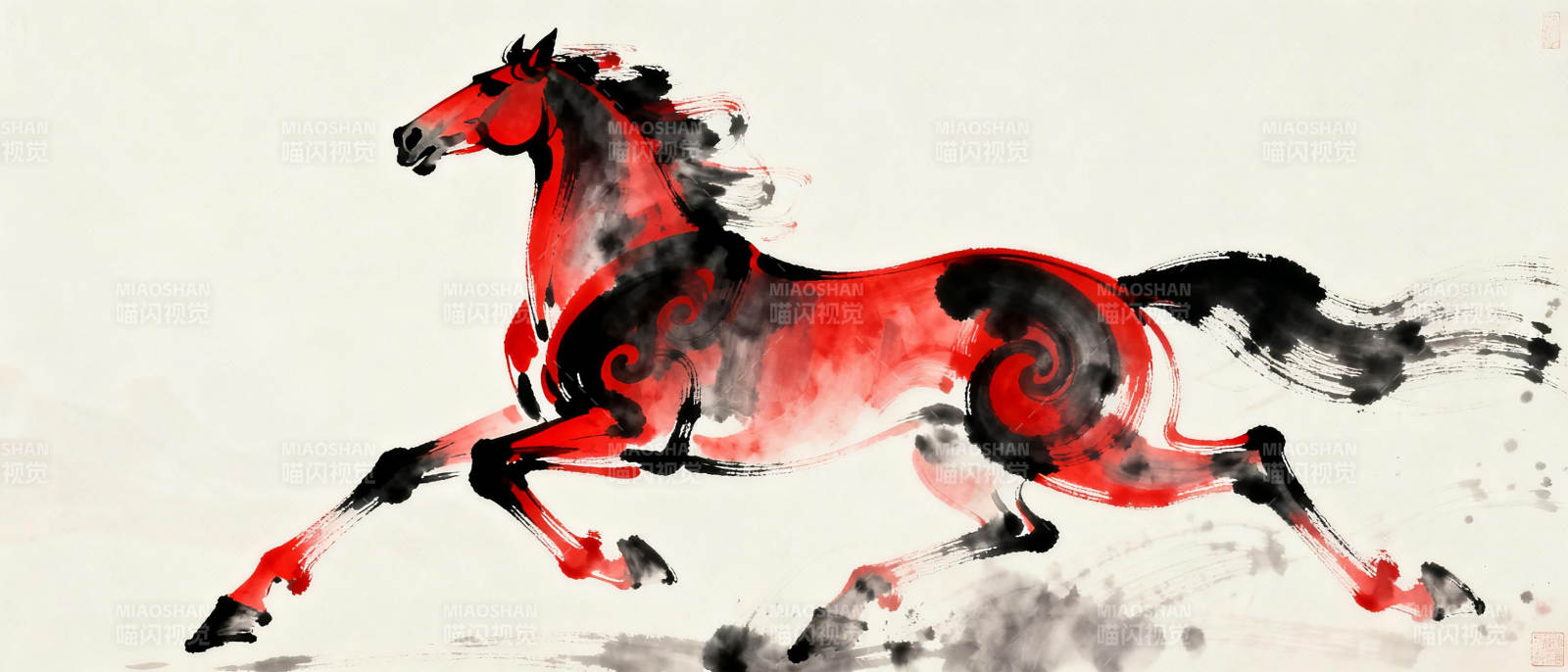 奔马图图片