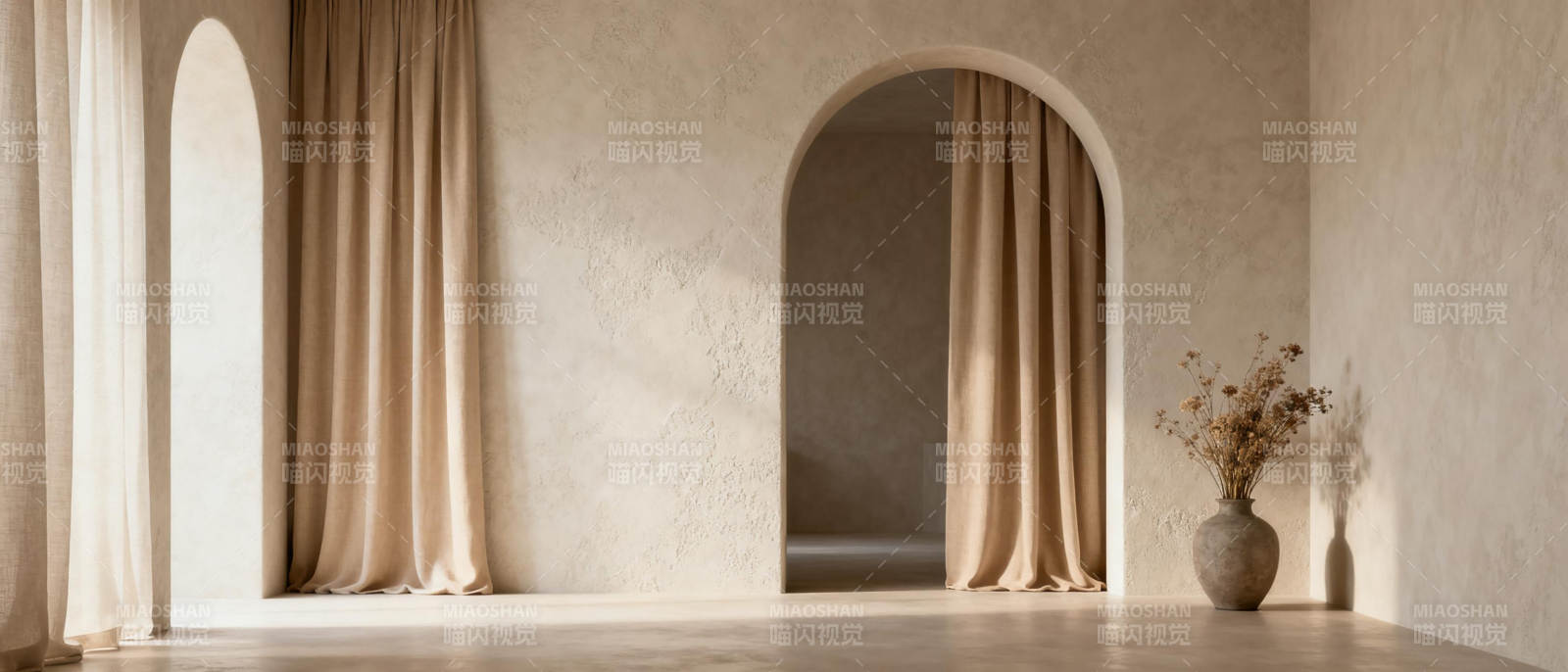 简约拱门静谧空间图片