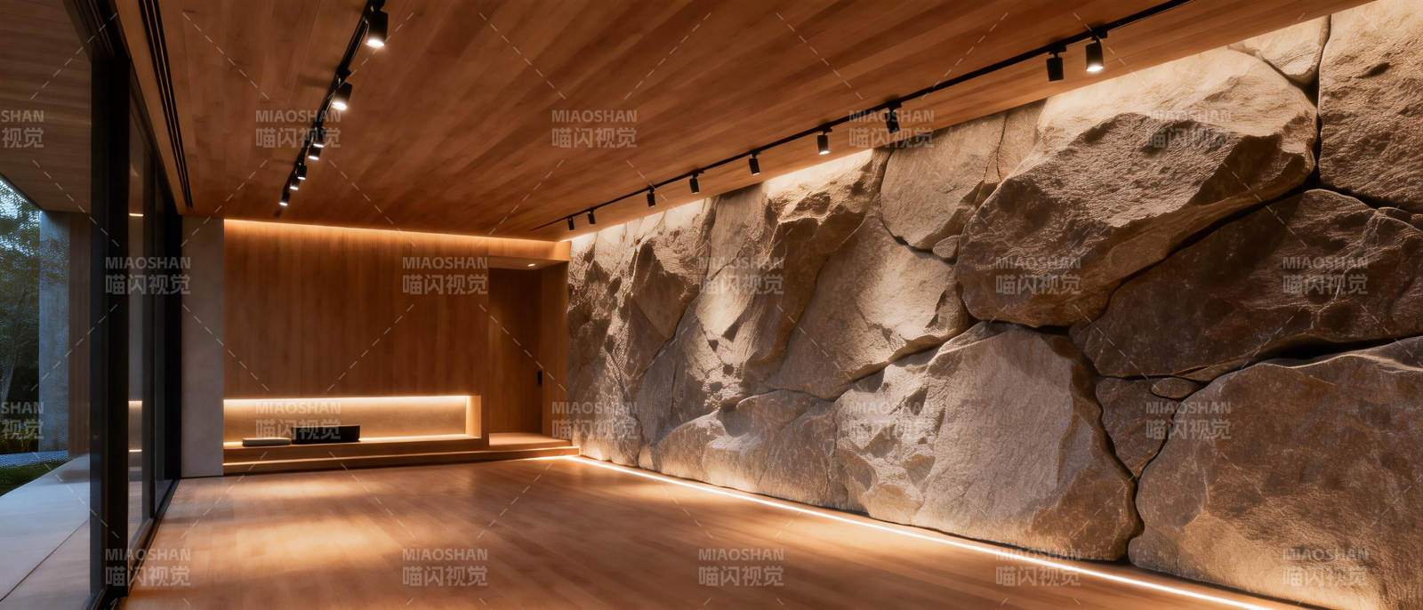 石墙木屋室内设计图片