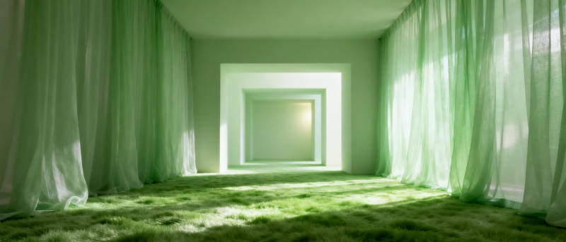 绿意盎然的房间图片