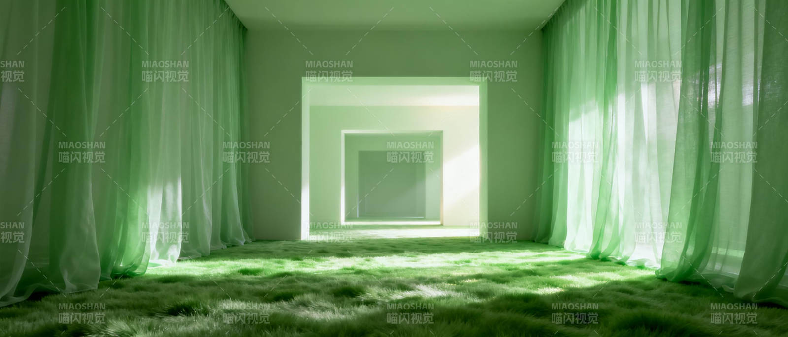 绿意盎然的房间图片