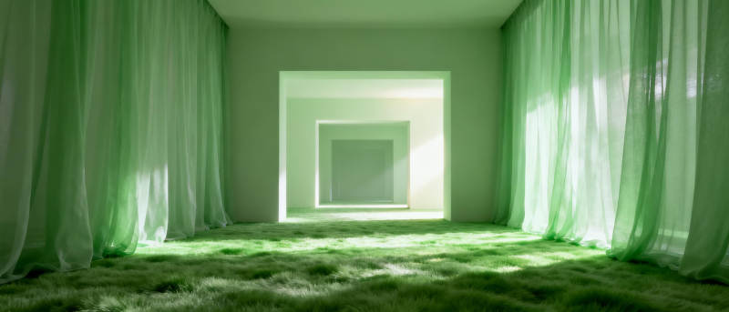 绿意盎然的房间图片