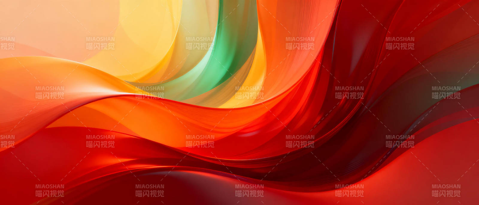 流光溢彩的波浪图片