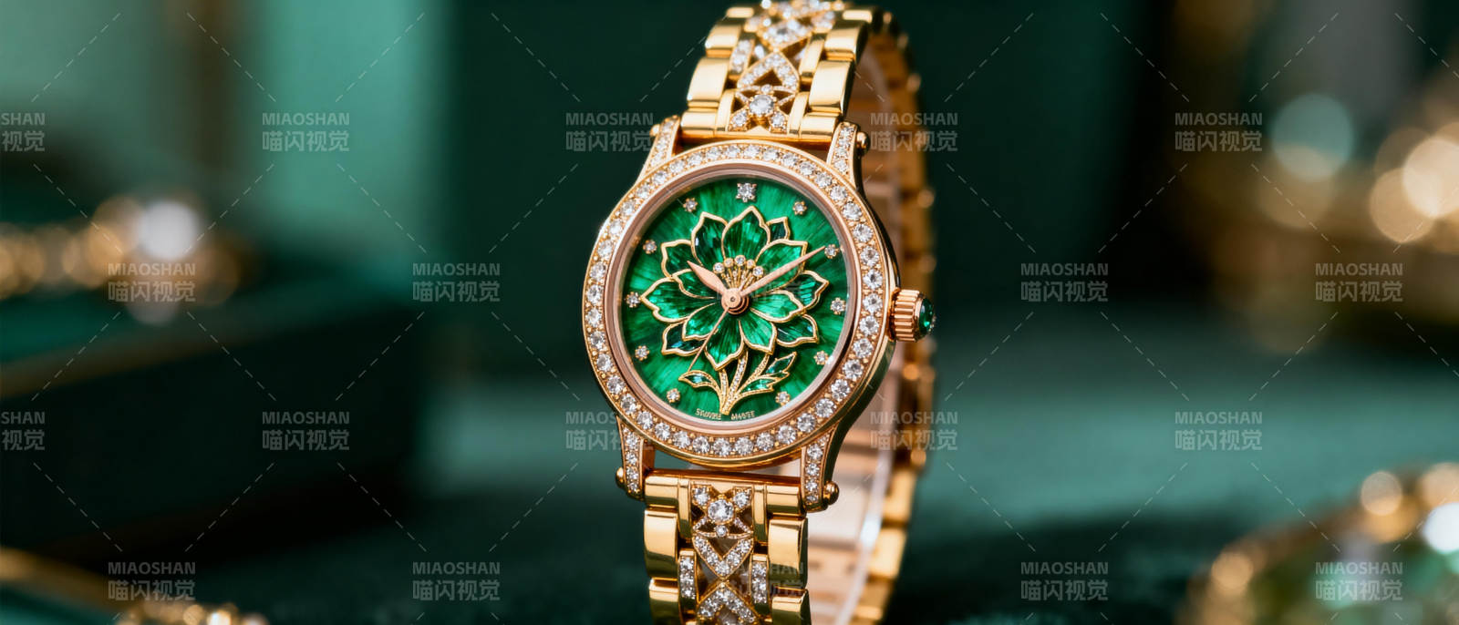 绿宝石腕表 奢华典雅图片