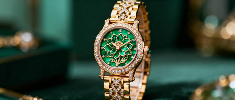 绿宝石腕表 奢华典雅图片