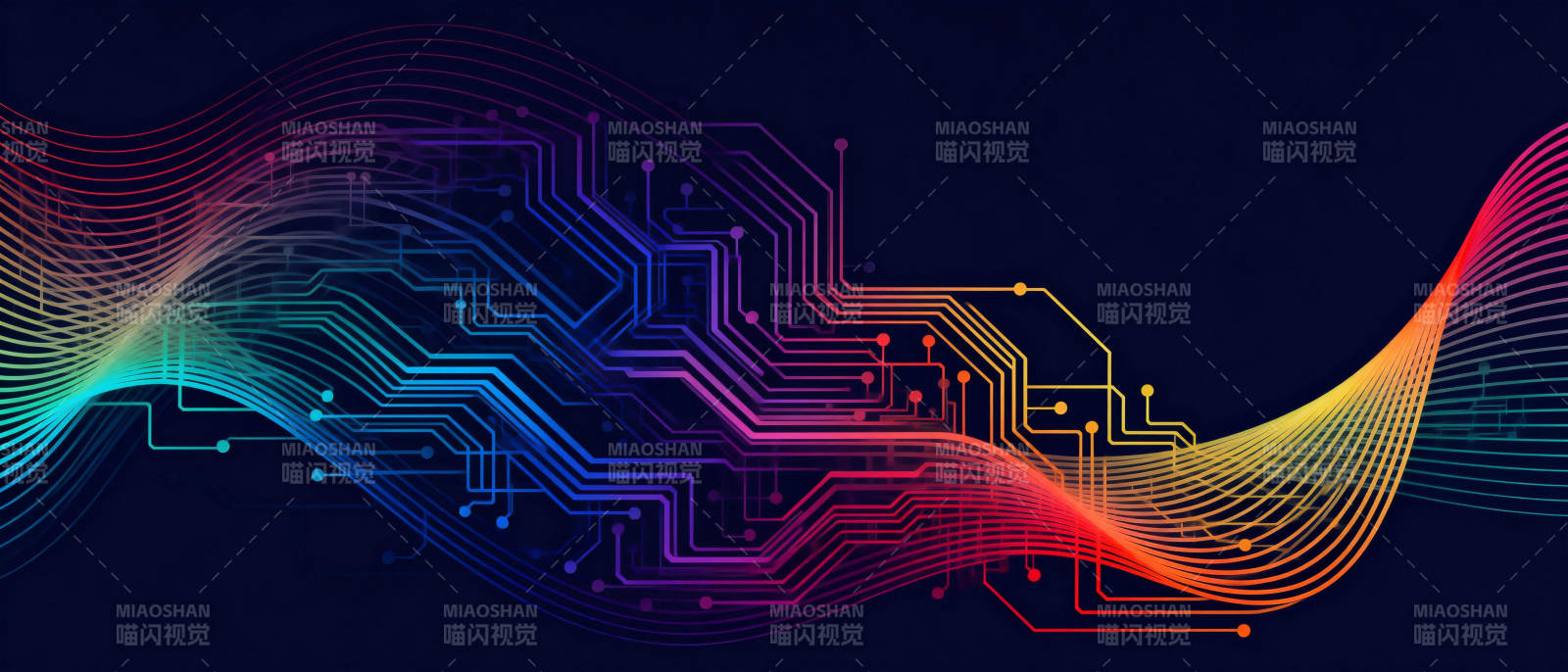 科技电路波纹图片