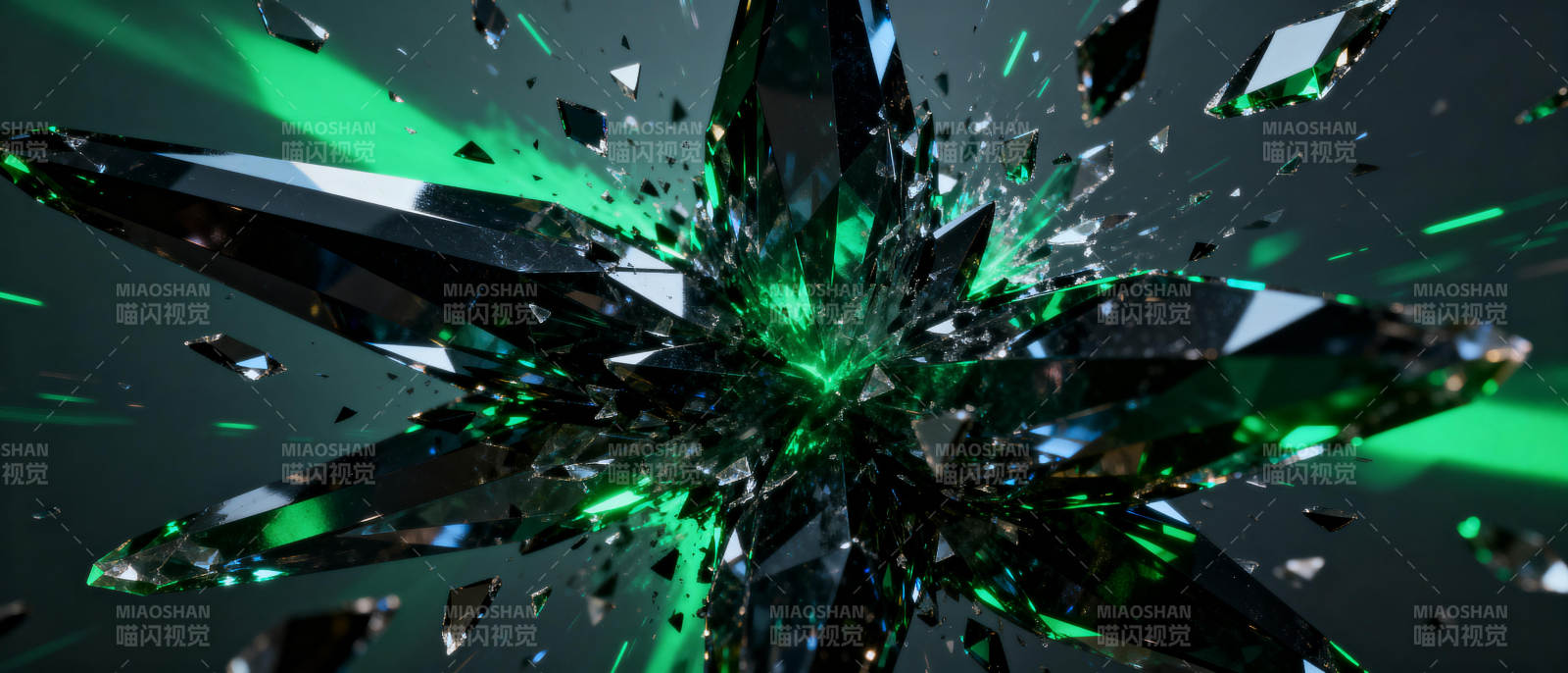绿光碎晶绽放图片